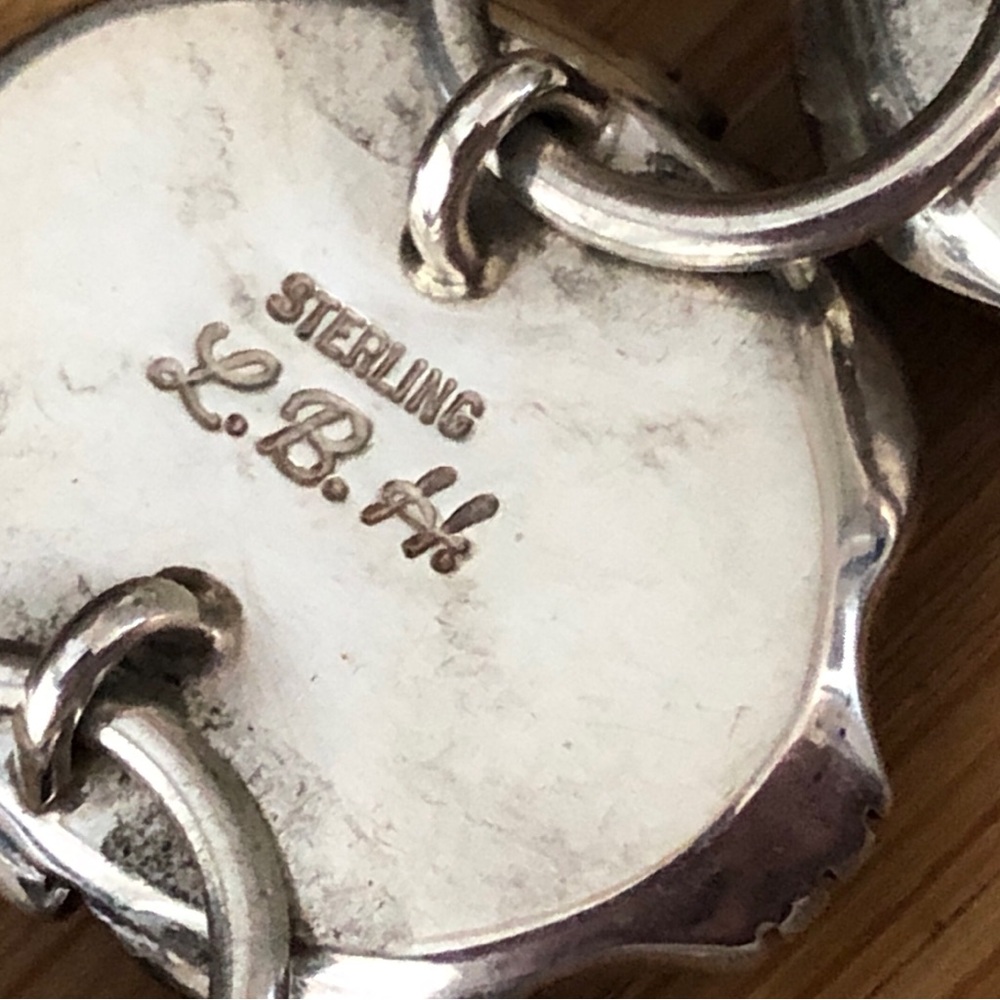 $565  Leonard Bruce Hodges Rare Navajo Estate Bracelet   Marked L.B.H. STERLING - Picture 2 of 10